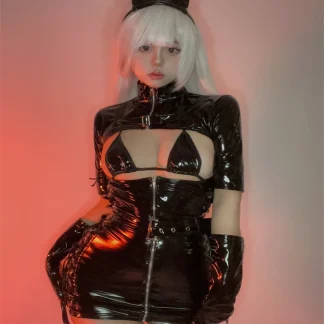 Shiny Black Dress Halloween Costume