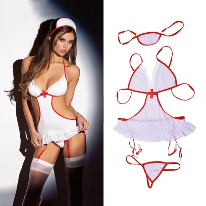 Seductive Nurse Halloween Costume - Image 2