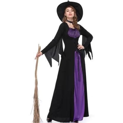 Witch Long Dress Halloween Costume - Image 3