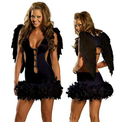 Deep V-neck Dress Halloween Costume - Image 2