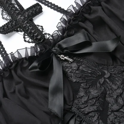 Elegant Black Dress Halloween Costume - Image 12