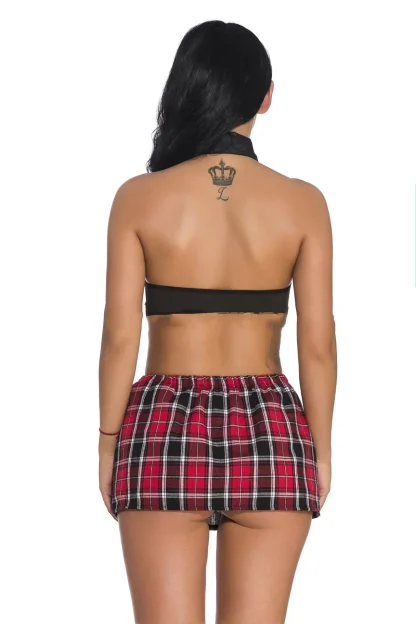 Plaid Student Uniform Halloween Costume - Image 9