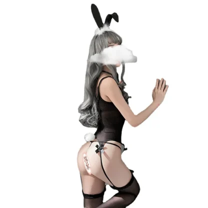 Strappy Bunny Lingerie Halloween Costume - Image 6