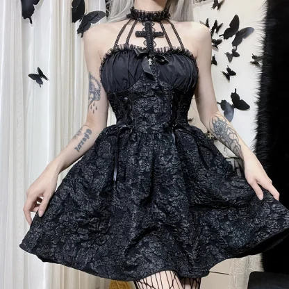 Elegant Black Dress Halloween Costume