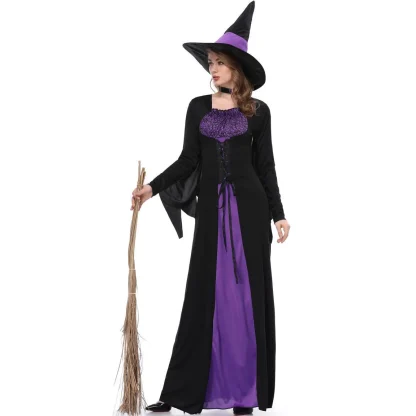 Witch Long Dress Halloween Costume - Image 4