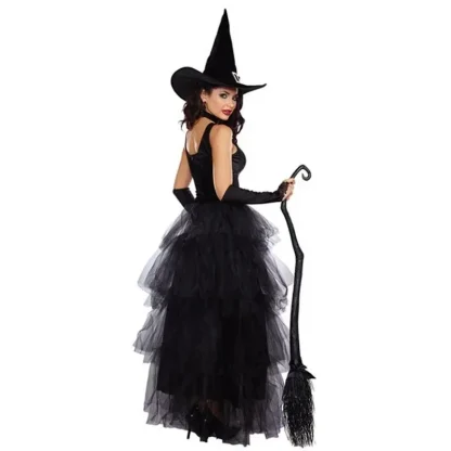 Black Gothic Witch Halloween Costume - Image 3